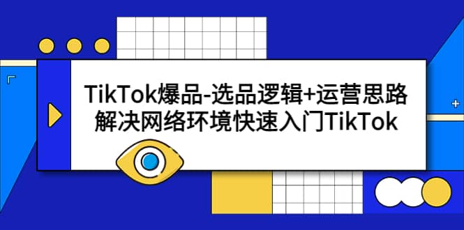 TikTok爆品-选品逻辑+运营思路：解决网络环境快速入门TikTok创客之家-网创项目资源站-副业项目-创业项目-搞钱项目创客之家
