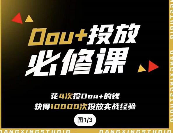 代同学DOU+投放训练营，用付费流量撬动大额自然流量，过得超额变现转化创客之家-网创项目资源站-副业项目-创业项目-搞钱项目创客之家