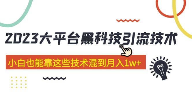 价值4899的2023大平台黑科技引流技术 29节课创客之家-网创项目资源站-副业项目-创业项目-搞钱项目创客之家