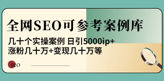 《全网SEO可参考案例库》几十个实操案例创客之家-网创项目资源站-副业项目-创业项目-搞钱项目创客之家