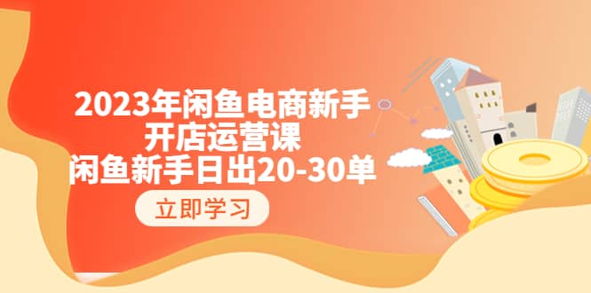 2023年闲鱼电商新手开店运营课：闲鱼新手日出20-30单（18节-实战干货）创客之家-网创项目资源站-副业项目-创业项目-搞钱项目创客之家