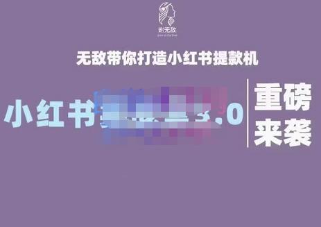 谢无敌·小红书实战营3.0，无敌带你打造小红书提款机 价值7999元创客之家-网创项目资源站-副业项目-创业项目-搞钱项目创客之家