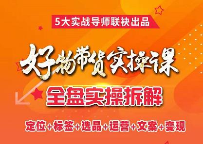 抖音好物带货实操课，全盘拆解抖音好物带货号全套流程打法创客之家-网创项目资源站-副业项目-创业项目-搞钱项目创客之家
