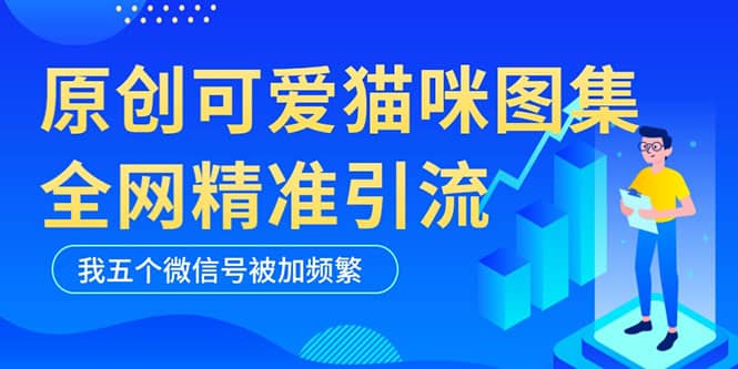 黑科技纯原创可爱猫咪图片，全网精准引流，实操5个VX号被加频繁创客之家-网创项目资源站-副业项目-创业项目-搞钱项目创客之家