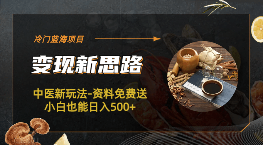 冷门蓝海项目-中医新玩法-冷门蓝海项目-中医新玩法-资料免费送小白也能日入500+500+创客之家-网创项目资源站-副业项目-创业项目-搞钱项目创客之家