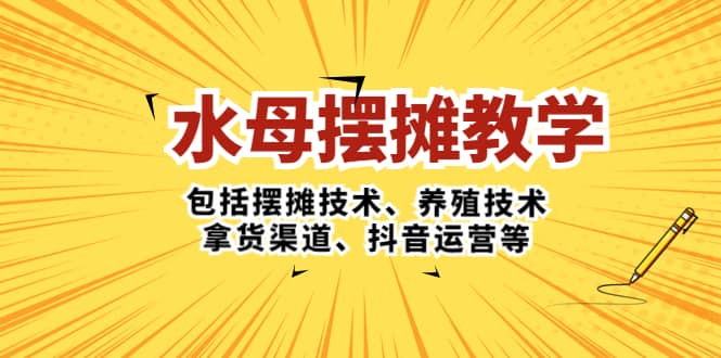 水母·摆摊教学，包括摆摊技术、养殖技术、拿货渠道、抖音运营等创客之家-网创项目资源站-副业项目-创业项目-搞钱项目创客之家