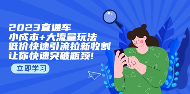 2023直通小成本+大流量玩法，低价快速引流拉新收割，让你快速突破瓶颈创客之家-网创项目资源站-副业项目-创业项目-搞钱项目创客之家