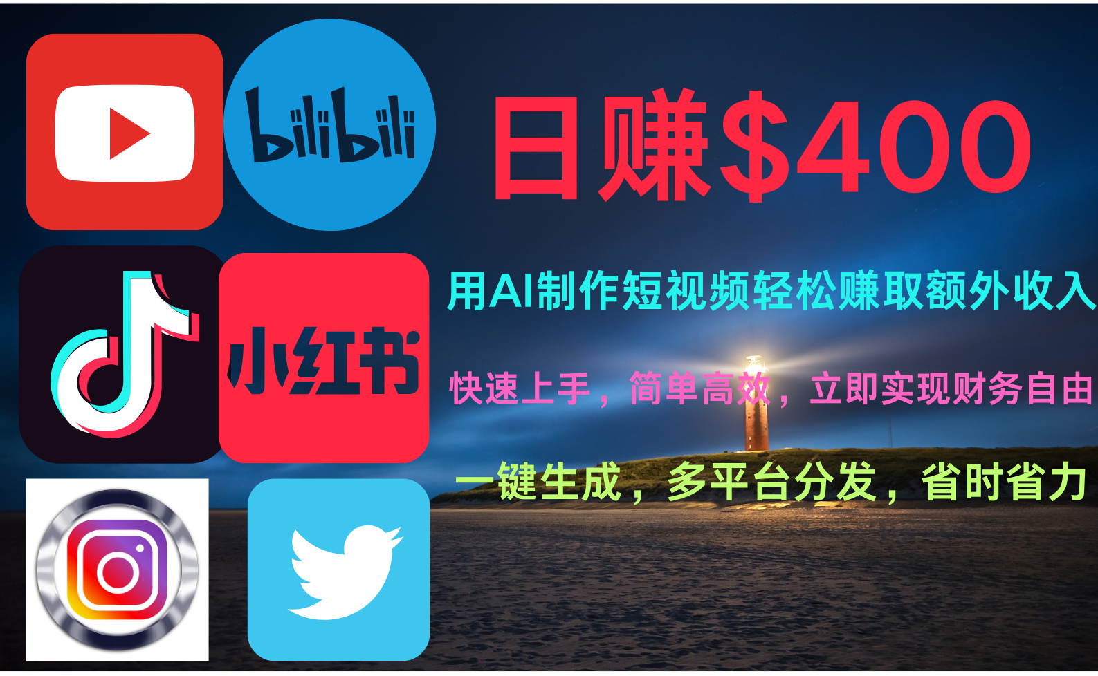 玩转全网视频平台，创造视频就能轻松赚取每天400美金创客之家-网创项目资源站-副业项目-创业项目-搞钱项目创客之家