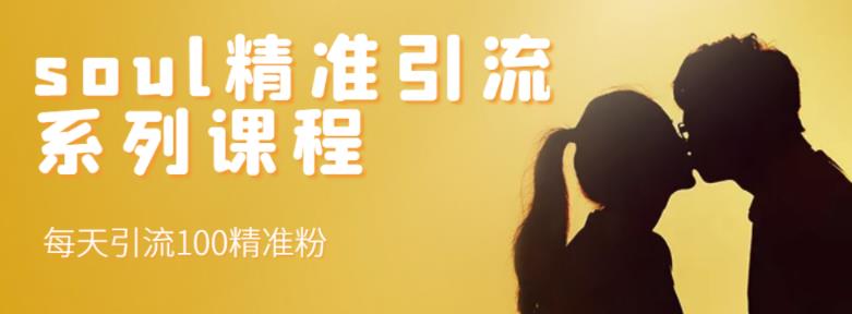 soul精准引流系列课程，每天引流100精准粉创客之家-网创项目资源站-副业项目-创业项目-搞钱项目创客之家