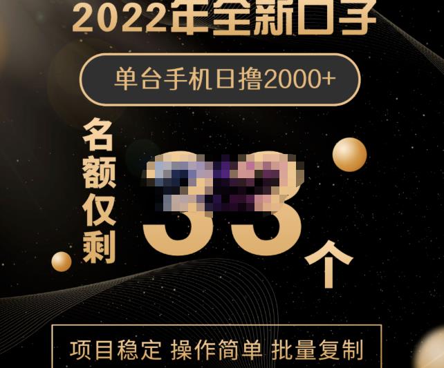 2022年全新口子，手机批量搬砖玩法，一部手机日撸2000+创客之家-网创项目资源站-副业项目-创业项目-搞钱项目创客之家