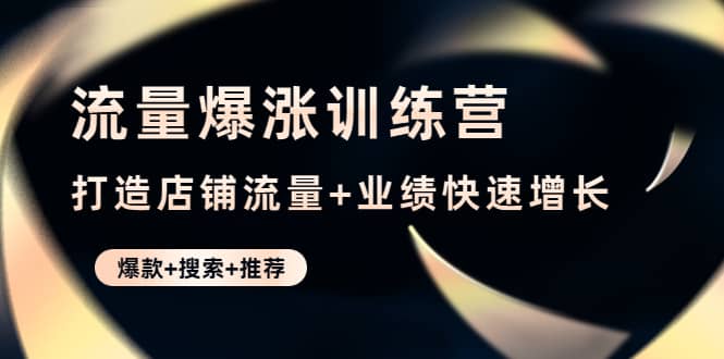 流量爆涨训练营：打造店铺流量+业绩快速增长 (爆款+搜索+推荐)创客之家-网创项目资源站-副业项目-创业项目-搞钱项目创客之家