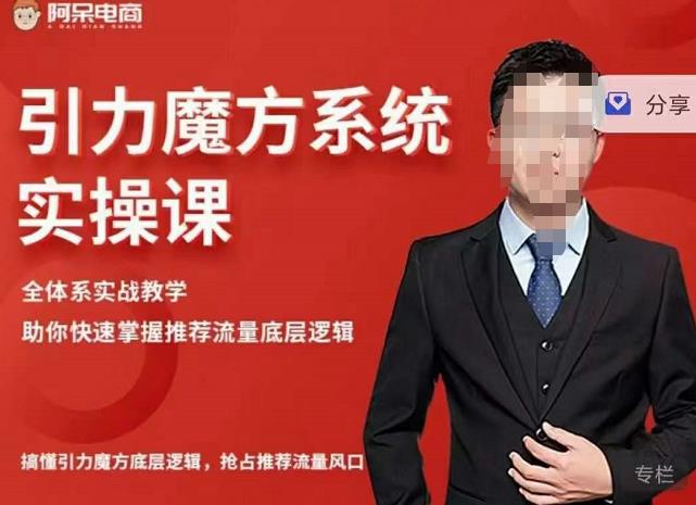 阿呆-引力魔方系统实操课，全体系实战教学，助你快速掌握推荐流量底层逻辑创客之家-网创项目资源站-副业项目-创业项目-搞钱项目创客之家