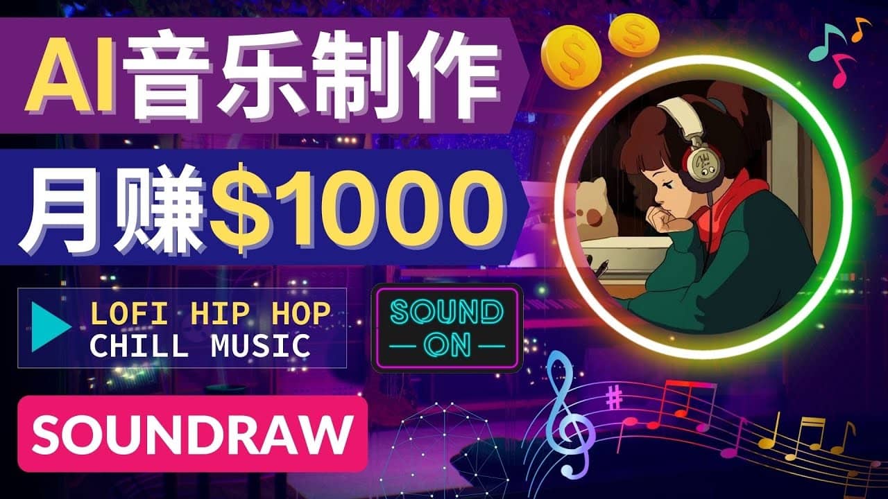 无需任何音乐基础： 使用AI软件制作Lofi Hip Hop Chill Music 月赚1000美元创客之家-网创项目资源站-副业项目-创业项目-搞钱项目创客之家