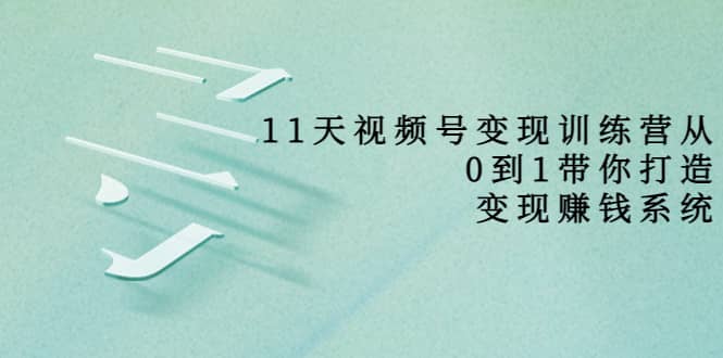 好望角·11天视频号变现训练营，从0到1打造变现赚钱系统（价值398）创客之家-网创项目资源站-副业项目-创业项目-搞钱项目创客之家