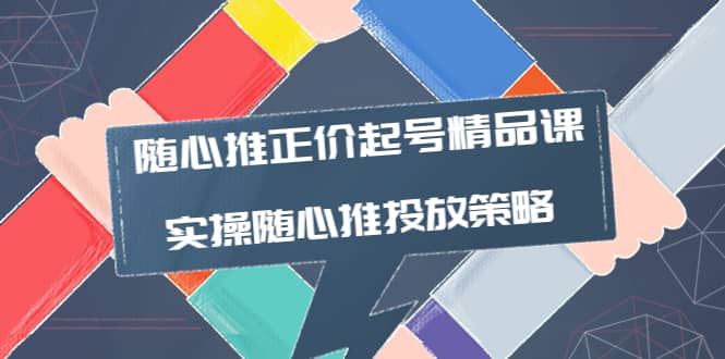 随心推正价起号精品课，实操随心推投放策略（5节课-价值298）创客之家-网创项目资源站-副业项目-创业项目-搞钱项目创客之家
