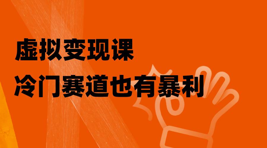 虚拟变现课，冷门赛道也有暴利，手把手教你玩转冷门私域创客之家-网创项目资源站-副业项目-创业项目-搞钱项目创客之家