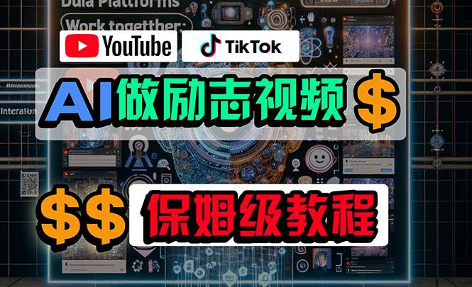 利用AI制作励志视频，在YouTube和TikTok赚钱，小白可做（附工具）创客之家-网创项目资源站-副业项目-创业项目-搞钱项目创客之家