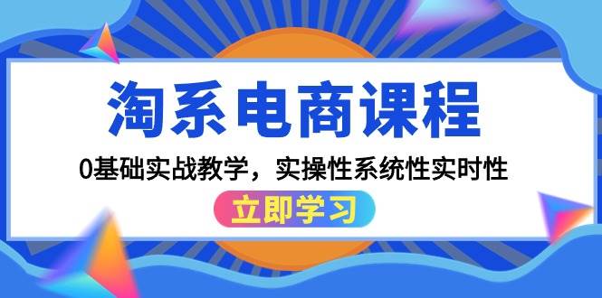淘系电商课程，0基础实战教学，实操性系统性实时性（15节课）创客之家-网创项目资源站-副业项目-创业项目-搞钱项目创客之家