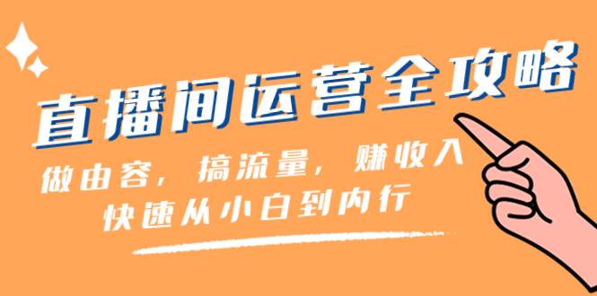 直播间-运营全攻略：做由容，搞流量，赚收入一快速从小白到内行（46节课）创客之家-网创项目资源站-副业项目-创业项目-搞钱项目创客之家