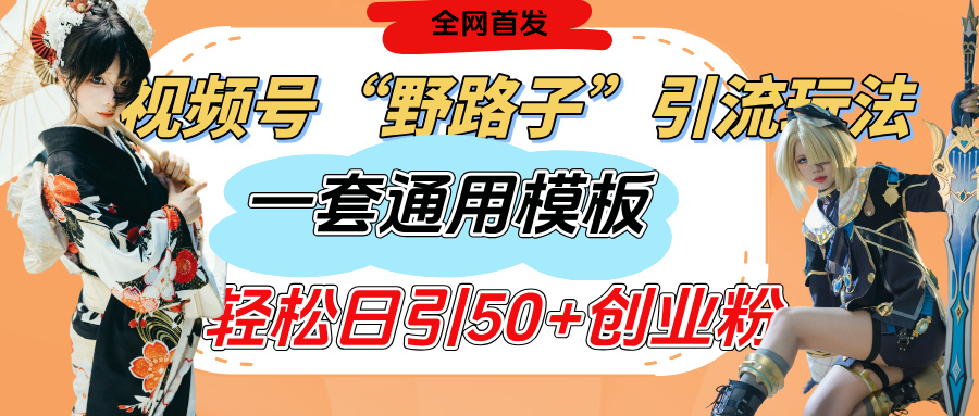 视频号“野路子”玩法，评论区疯狂截流，一套模板单日单号引流50+创业粉创客之家-网创项目资源站-副业项目-创业项目-搞钱项目创客之家