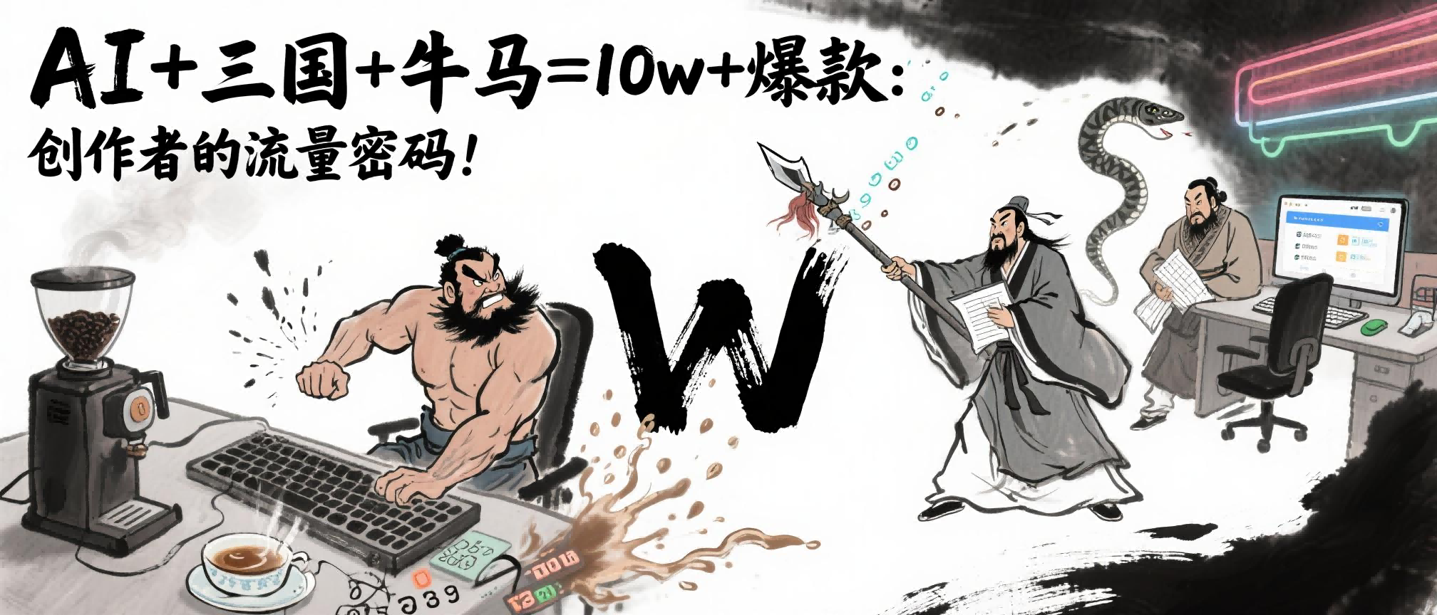 AI+三国+牛马=10w+爆款：创作者的流量密码！创客之家-网创项目资源站-副业项目-创业项目-搞钱项目创客之家