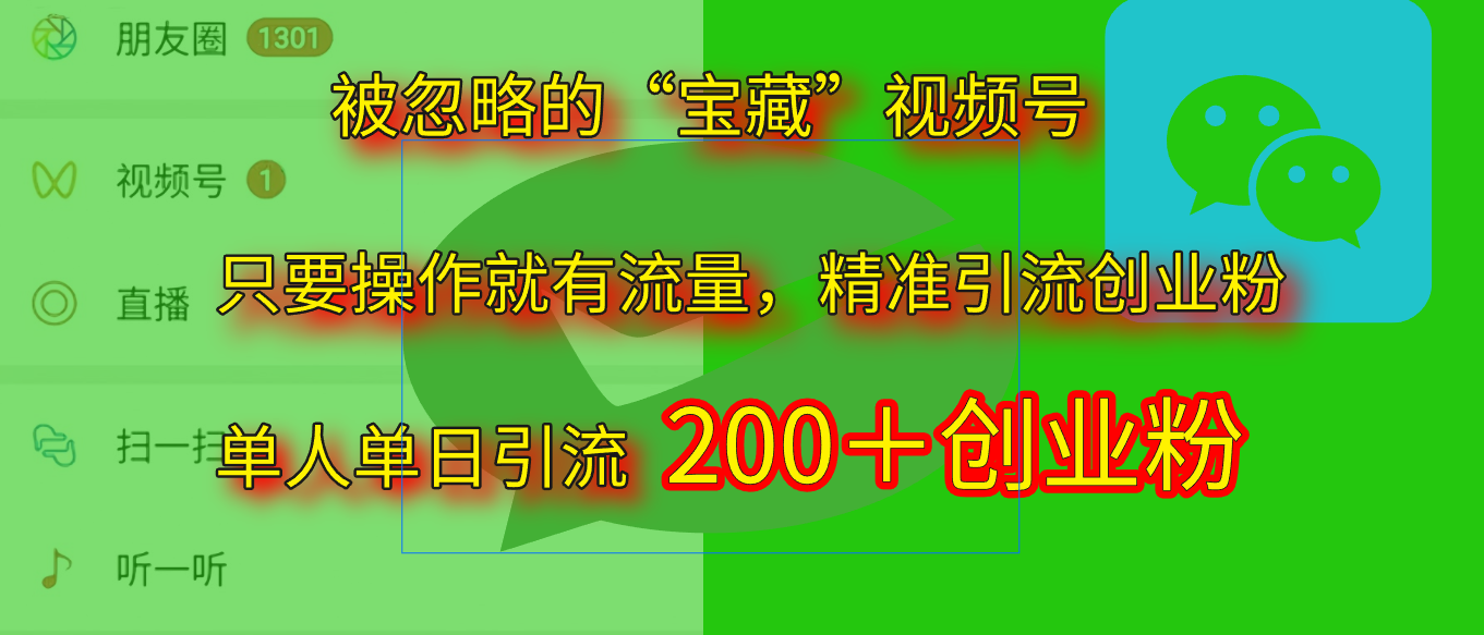 2025.5月最新被忽略的“宝藏”视频号，精准日引流200+创客之家-网创项目资源站-副业项目-创业项目-搞钱项目创客之家